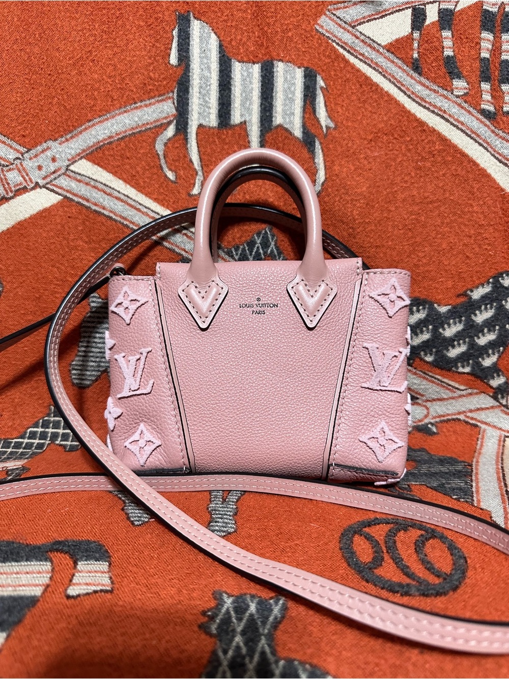 LOUIS VUITTON ❤️🌟 SP1165 W NANO TOTE BAG VEAU CACHEMIRE CALFSKIN LEATHER ⭐️